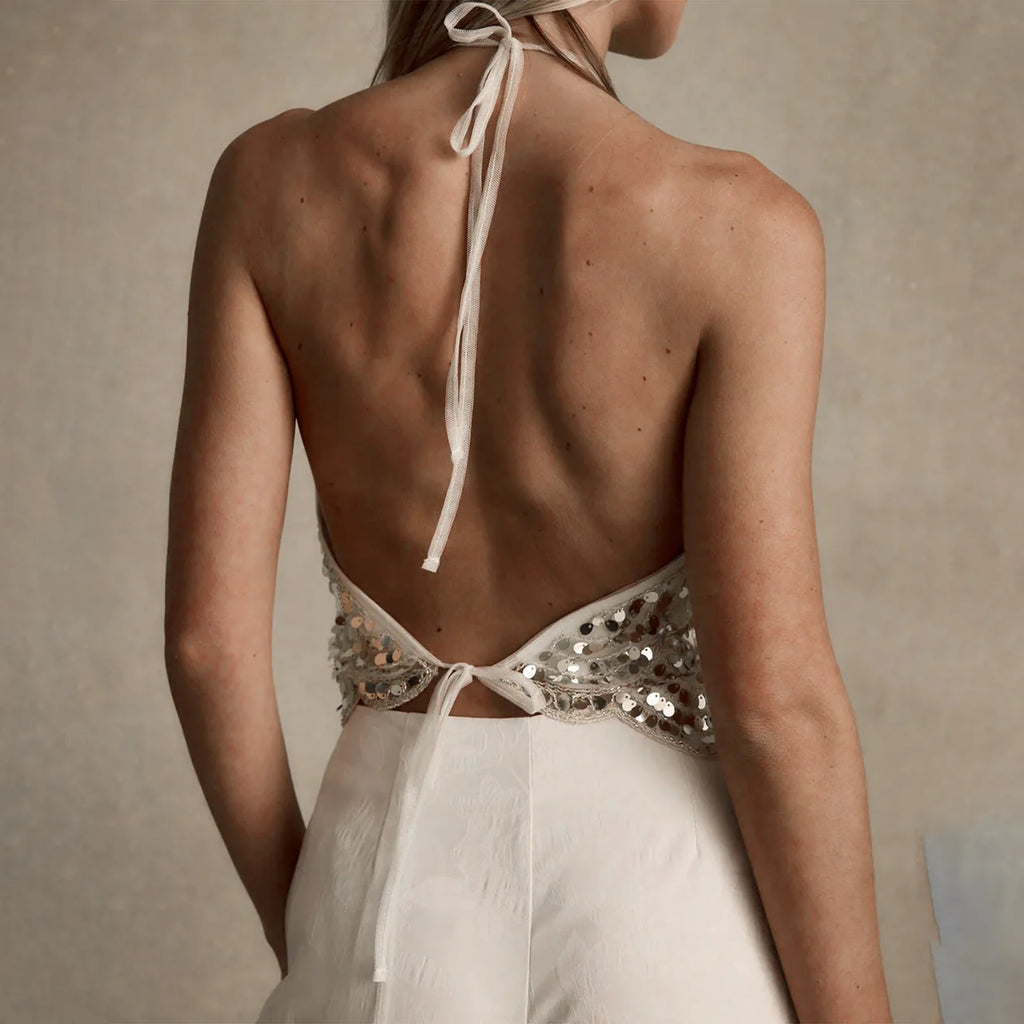 Pul Payetli Crop Top